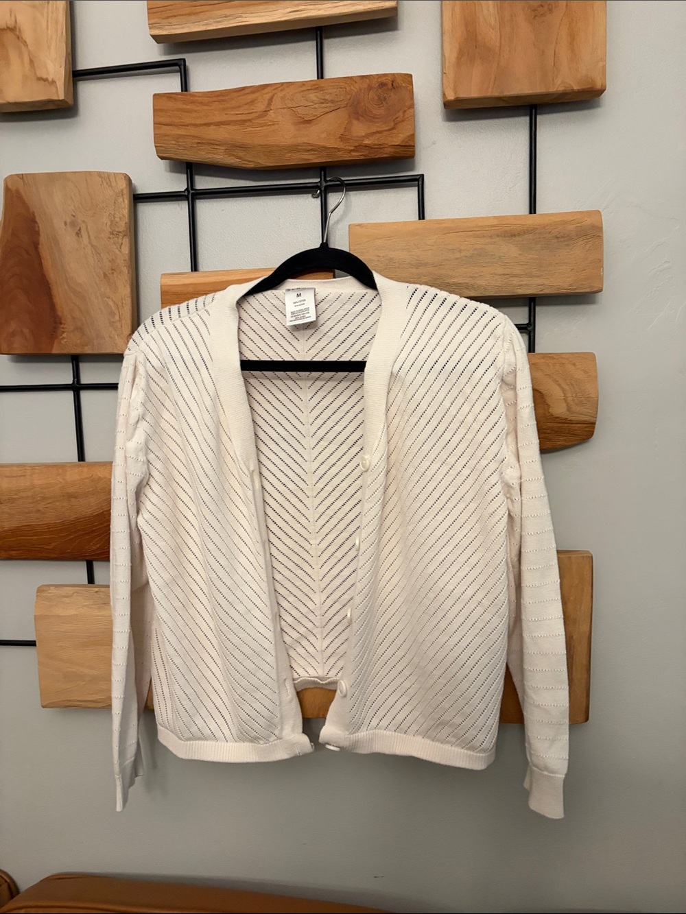 Serra Cream Open-Front Lightweight Knit Cardigan